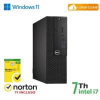 PC DELL RINOVO REFURBISHED Optiplex 3050-7050 RN44622311 SFF i7-7x00 8GB SSD256GB W11P CLOUD 20GB + NORTON - immagine 2