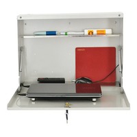 Armadietto di sicurezza da Parete, porta Notebook/Tablet fino a 19", con 2 pistoni a gas, vano per cablaggio e alimentatore - immagine 2