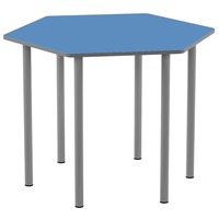 Tavolo esag. melam. 51,5, Argento, Bianco, Avorio, Bleu, Arancio, Rosso, Giallo abbinabile trapezio BSX0180F - dim.103x89x76 - immagine 2