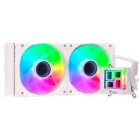 COOLER ITEK "HYDRO CUBE 240B" 240mm (Raff. a Liquido) ARGB, PWM FAN,SKT UNIVERSALE - WHITE - ITLCHCA240W - immagine 2