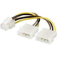 CAVO INTERNO LINK ALIMENTAZIONE 2 X MOLEX 5,25" TO 1 X EXPRESS 6 POLI - M/F - (ADATTATORE PER VGA) - W51360 - immagine 2