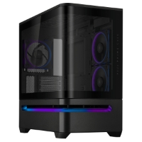 CASE M.TOWER ASUS PRIME AP202 TG ARGB BLACK, SIDE PANNEL CURVO TRASP - NERO - immagine 2