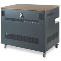 CARRELLO RICARICA 36 postazioni NB/TABLET - CRN36 attivabile a unico pulsante con spia luminosa, 98x60x86cm - immagine 2