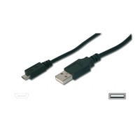 CAVO DIGITUS USB 2.0 A TO USB MICRO B, M-M, 1MT, SCHERMATO,NERO, AK112001 - immagine 2