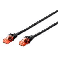 CAVO RETE DIGITUS UTP CAT. 6 NON SCHERMATO LSZH NERO 50cm - immagine 2