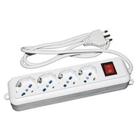 MULTIPRESA LINK 4 PRESE UNIVERSALI ITA/SCHUKO 10/16 A - SPINA 16 A CON INTERRUTTORE LKMP04 - immagine 2