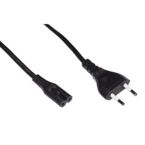 CAVO LINK ALIMENTAZIONE CON SPINA ITALIANA BIPOLARE - PRESA 8 FORM DIRITTA FEMMINA C7, 1.8MT, NERO, LKC718