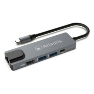 MINI DOCKING ATLANTIS A04-TC_LANHD+PU IN: 1xUSB-C OUT: 1xHDMI 1.4; 1xGigabit Lan; 2xUSB3.0; 1xUSB-C 1920x1080@60Hz 18cm