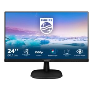 MONITOR PHILIPS LED 23.8"Wide 243V7QJABF/00 IPS 1920x1080 250cd/mq 1000:1(200.000.000:1)2x2W MM VGA HDMI DP BORDERLESS
