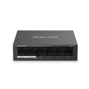 SWITCH MERCUSYS MS106LP 6P LAN 10/100Mbps con 4P PoE+ compatibile con 802.3af/at PDs, 40 W PoE Power