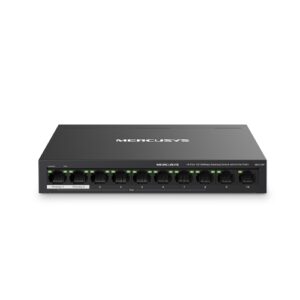 SWITCH MERCUSYS MS110P 10P 10/100 LAN con 8P PoE+ compatibile con 802.3af/at PDs, 65 W PoE Power