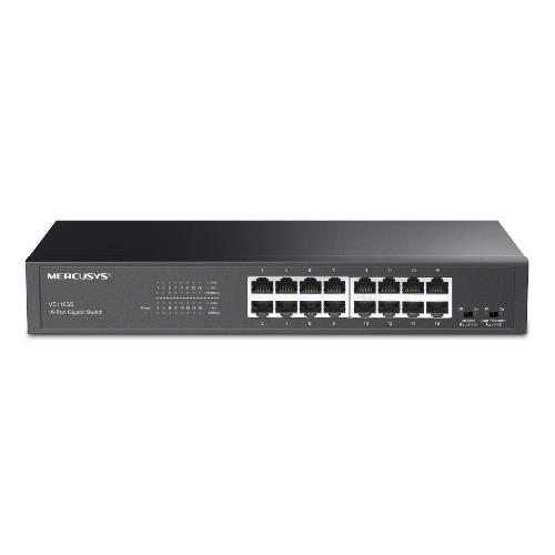 SWITCH MERCUSYS MS116GS 16P LAN GIGABIT Desktop/Rackmount 1U 13-inch Rack-mountable Steel Case
