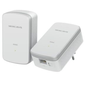 ADATTATORE POWERLINE MERCUSYS MP300 KIT AV600 Starter Kit, 2× MP300, 600 Mbps Powerline, 1× 10/100Mbps Port, Wall Plugged, --
