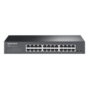 SWITCH MERCUSYS MS124GS 24P Gigabit DESKTOP/RACKMOUNT - CASE IN ACCIAIO