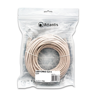 Atlantis cavo di Rete Cat 6: Cavo di rete UTP (patch cord) categoria Cat-6 Lunghezza 15m P019-LN_6-U-YA