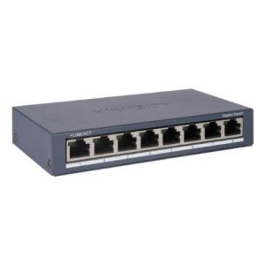 SWITCH HIKVISION  8P LAN GIGABIT DESKTOP 10/100/1000MBPS RJ45 5V DC INPUT CASE METALLICO FANLESS DS-3E0508-O