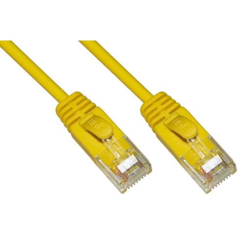 CAVO RETE CATEGORIA 6 NON SCHERMATO UTP COLORE GIALLO HALOGENFREE MT 1 SLIM LK6U010YS