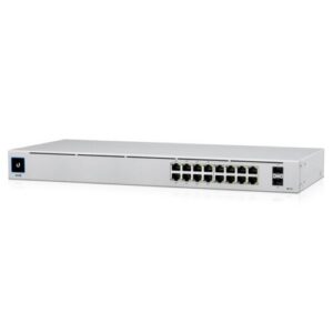 UBIQUITI SWITCH USW-16-POE-EU 16 PORTE LAN GIGABIT di cui 8 Porte PoE Budget 42W + 2 Porte 1G SFP L2