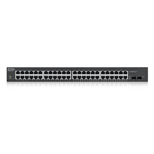 SWITCH ZYXEL GS-1900-48HP 48P LAN GIGABIT 24P PoE+ 2 porte SFP Gigabit, Supporto IPv6, VLAN, WEB MANAGED Rack