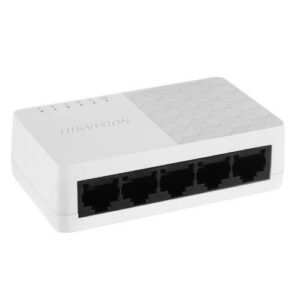 SWITCH HIKVISION 5 porte Gigabit RJ45, Desktop plastic Case Unmanaged Switch - DS-3E0505D-O