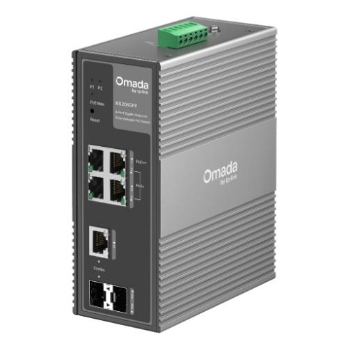 SWITCH TP-LINK INDUSTRIALE IES206GPP GIGABIT 6P CON 3P POE+ 1P POE++ 1P GIGABIT POE+ 1P GIGABIT NON POE-1P COMBO GIGABIT SFP