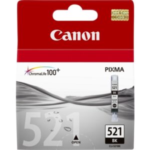 INK CANON CLI-521BK Nero 9ML X PIXMA MP540, MP550,MP560,MP620, MP630,MP640, MP980,MP990,iP3600, iP4600 iP4700,MX860