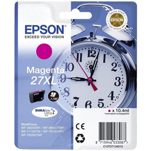 INK EPSON C13T27134012 T27 Magenta Sveglia (Taglia XL) x WF-3620 WF-7110DTW WF-7610DWF WF-7620DTWF WF-7210DTW WF-7710DWF WF-7720