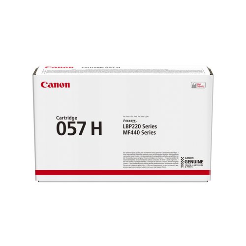 TONER CANON 057H BK Nero 10000PP x MF443dw MF445dw MF446X MF449X LBP223dw LBP226dw LBP228X MF453dw MF455dw LBP233dw LBP236dw
