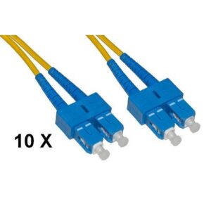 CAVO FIBRA OTTICA SC A SC SINGLEMODE DUPLEX OS2 GUAINA 2 MM 50/125 MT.5 - CONF. 10PZ - LKSCSC905E