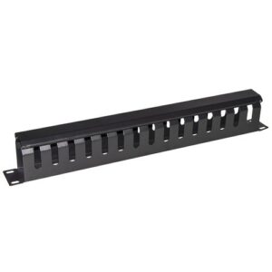 PANNELLO GUIDACAVI PER ARMADI RACK 19" 1U A GABBIA NERO 483X42X70 MM IN METALLO LKORG1UD
