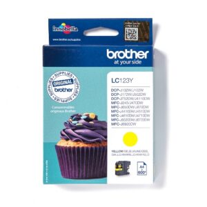 INK BROTHER LC-123Y Giallo 600PP x MFCJ44/J45/J46/J47/J470 DCP-J552DW MFC-J650DW MFC-6920DW/J6520DW DCP-J132/152W MFC-870DW/J245