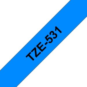 NASTRO BROTHER TZE531 Laminato da 12 mm (8 m) Nero/Blu