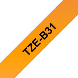 BROTHER TZEB31 LAMINATO FLUO BK ARANCIO