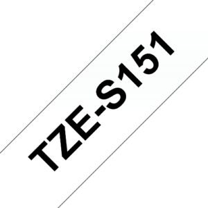 BROTHER TZES151 LAMINATO BK TRASPARENTE