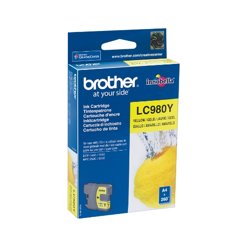 INK BROTHER LC-980Y Giallo X DCP-145C DCP-165C DCP-195C MFC-250C MFC-290C