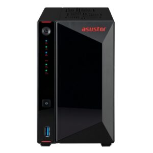 ASUSTOR NAS TOWER 2 Bay + 4xM.2 NVMe , Intel Celeron N5105 Quad-Core, 4GB RAM (max 16GB), 2x2.5 GbE, 3xUSB 3.2 Gen-2 .. AS5402T