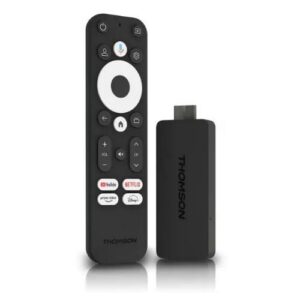 Thomson Google TV Streaming Stick 140 (fino a 4K), CHROMECAST INTEGRATO, 2GBSDRAM, 8GB Flash, Telecomando, Alimentatore