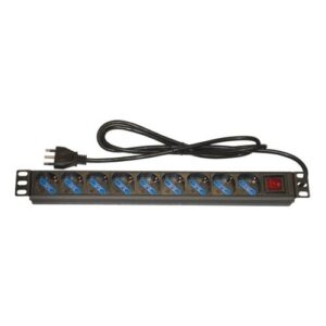 MULTIPRESA LINK DA RACK 19" 9 PRESE UNIVERSALI CON INTERRUTTORE SPINA ITALIANA 16A LK10053