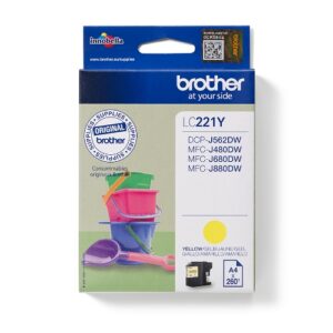 INK BROTHER LC-221Y giallo 260PP X DCP-J562DW MFC-J480DW MFC-J680DW MFC-J880DW