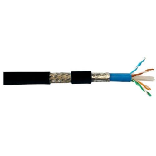 CAVO SOLIDO SCHERMATO PER RETI CATEGORIA 6 LSZH+PE AWG24 IN RAME MATASSA MT 305 ARMATO ANTIRODITORE LSZH+PE - LK305U6RM