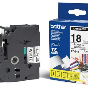 NASTRO BROTHER TZ-241 18mm Nero/Bianco