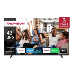 TV THOMSON LED 43" 43UG4S14 SMART GOOGLE TV DVB-T2/S2 UHD CI+ 3XHDMI 2XUSB  -TELECOMANDO RETRO ILLUMINATO VESA
