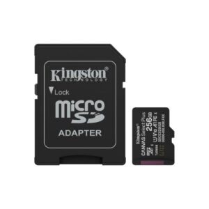 SD-MICRO KINGSTON  256GB Canvas Select Plus Classe 10, UHS-I, U1/U3, video 10/30, A1, READ 150MB/s + ADATTATORE  - SDCS3/256GB