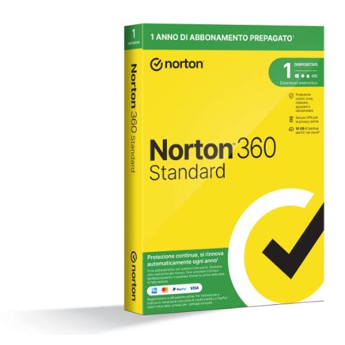 NORTON 360 360 Standard 2026 - Antitruffa- ATTACH 1 Dispositivo 12 Mesi 10GB - IT Box - 21483708