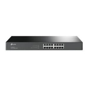 SWITCH TP-LINK TL-SG1016 16P LAN GIGABIT FANLESS 10/100/1000Mbps RACKMOUNTABLE RJ45 CASE ACCIAIO