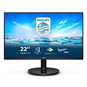 MONITOR PHILIPS LED 21.5" Wide 222V8LA/00 VA 1920x1080 4ms 250cd/mq 4000:1 (Mega Infinity DCR) 2x2W MM VGA HDMI DP