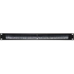 PANNELLO DI PROTEZIONE COLORE NERO 1U CON SPAZZOLA PER ARMADI RACK 19"