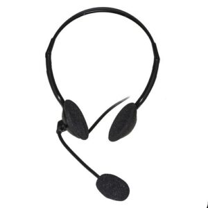CUFFIA AUDIO CON MICROFONO LINK CON 1 CONNETTORE JACK 3,5 MM Lunghezza cavo 1,30 mt COLORE NERO LKHS03