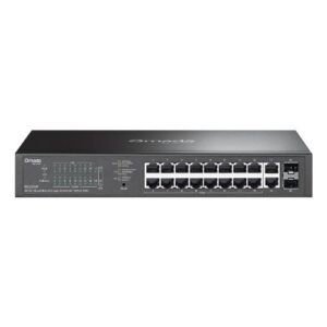 SWITCH TP-LINK OMADA ES220GP 16x Gigabit PoE+ + 2x Gigabit RJ45 + 2x SFP 1U 13-inch Rack-mountable Easy Managed Switch