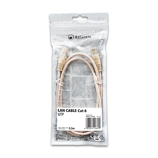 Atlantis cavo di Rete Cat 6: Cavo di rete UTP (patch cord) categoria Cat-6 Lunghezza 0,5m P019-LN_6-U-0A